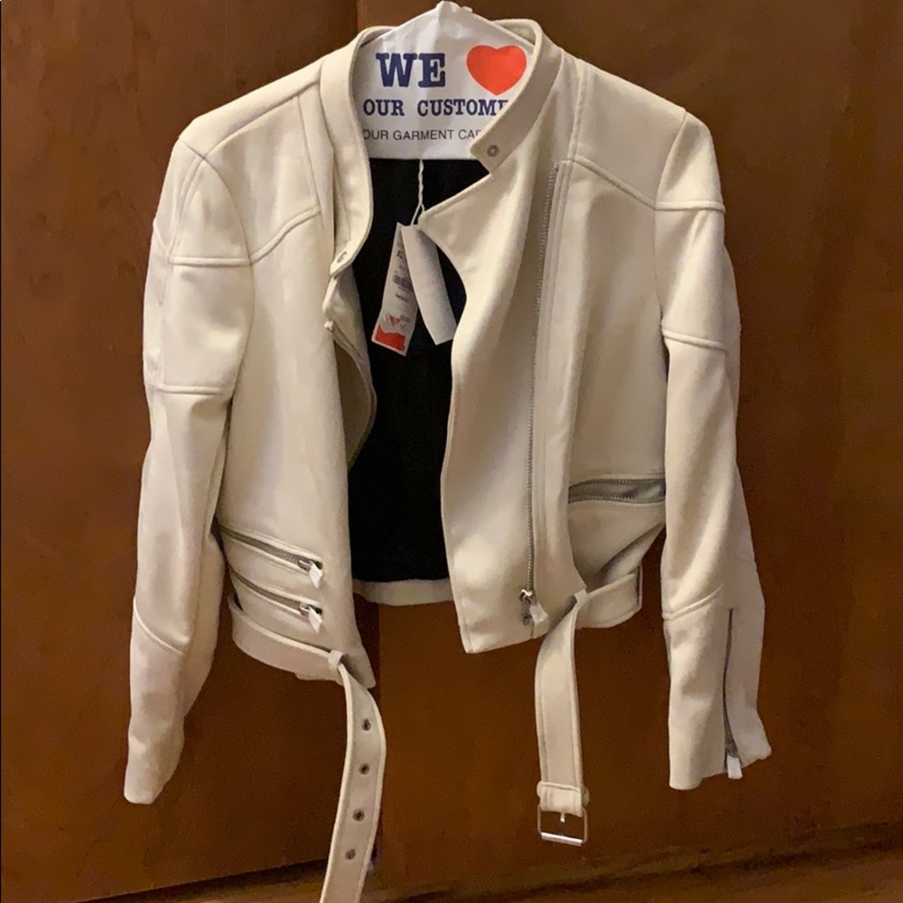 Zara Faux Suede Moto Jacket